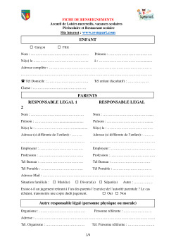 FICHE DE RENSEIGNEMENTS