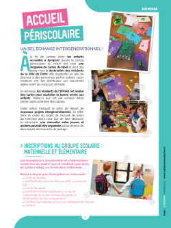 Accueil Périscolaire/ La CMJ/ Accueils de loisirs HIVER 2023 et Le séjour à la Bresse