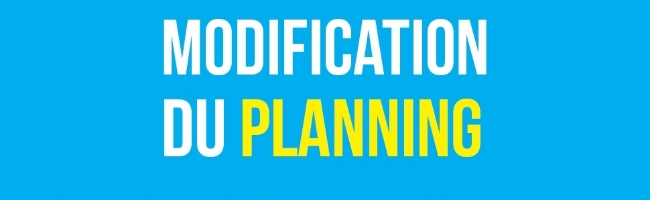 Modifications du planning ados